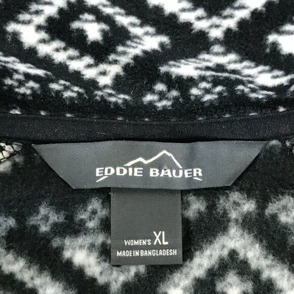 Eddie Bauer 1/4 Zip Fleece Pullover Women's XL Sweater Outdoor Winter Aztec Geo - Picture 9 of 11